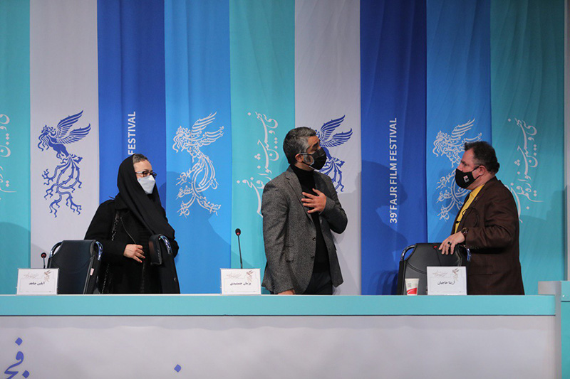 نشست خبری و پرسش و پاسخ فیلم «خط فرضی» در جشنواره فیلم فجر