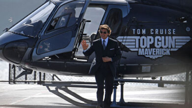تام کروز در افتتاحیه فیلم «تاپ گان: ماوریک»