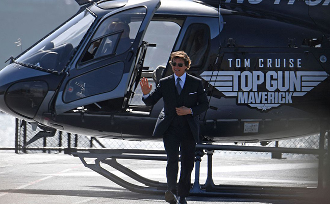 تام کروز در افتتاحیه فیلم «تاپ گان: ماوریک»